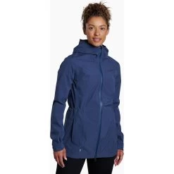 KUHL Women's Stretch Voyagr Jacket 7 KUHL Women's Stretch Voyagr Jacket -Travel Essentials Shop 2184 Ws Stretch Voyagr Jacket Slate Blue Front