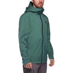 Black Diamond Men's Stormline Stretch Rain Shell -Travel Essentials Shop CDT0 3028 M STORMLINE STRETCH RAIN SHELL RAGING SEA 01