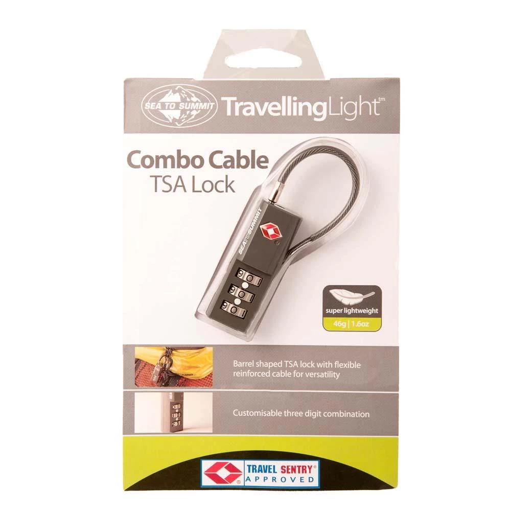Sea To Summit Travelling Light TSA Travel Lock-Combination With Cable 3 Sea To Summit Travelling Light TSA Travel Lock-Combination With Cable
